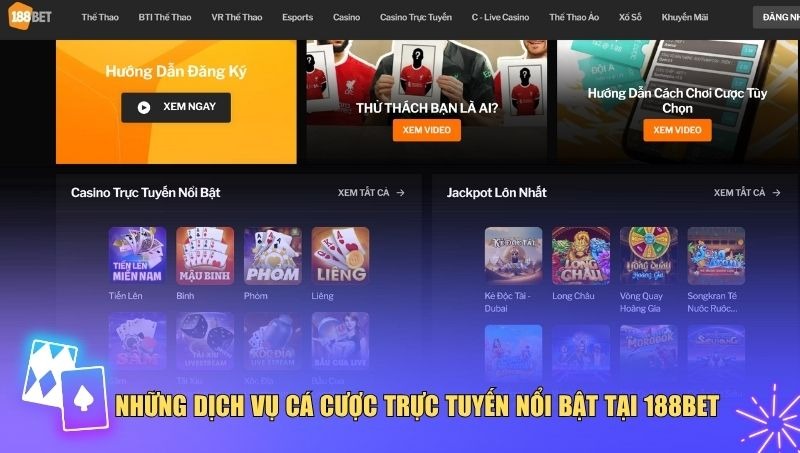 Sản phẩm cá cược đa dạng và thú vị tại 188BET