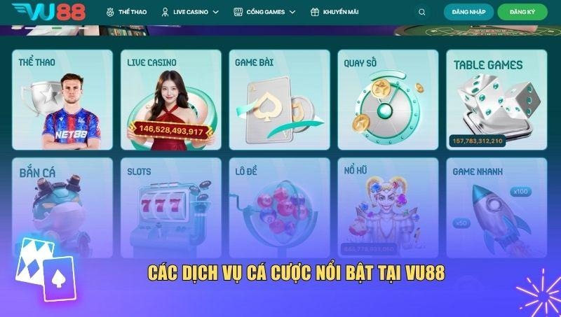 VU88 sở hữu một hệ sinh thái giải trí đa dạng và hiện đại