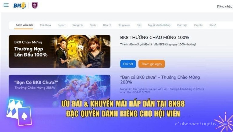 Ưu đãi & khuyến mãi hấp dẫn tại BK88