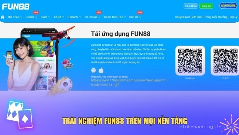 Trải nghiệm cá cược mượt mà trên App Fun88