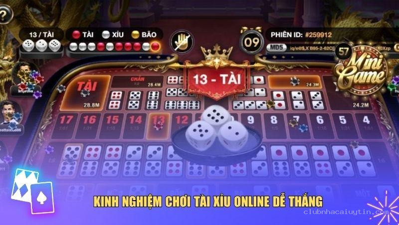 Kinh nghiệm kiếm lời tại các nhà cái tài xỉu