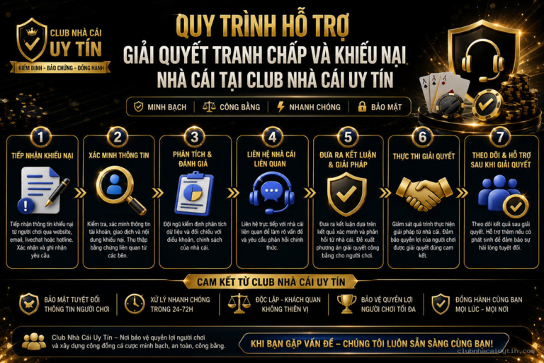Quy Trình Hỗ Trợ Giải Quyết Tranh Chấp Và Khiếu Nại Nhà Cái Tại Club Nhà Cái Uy Tín